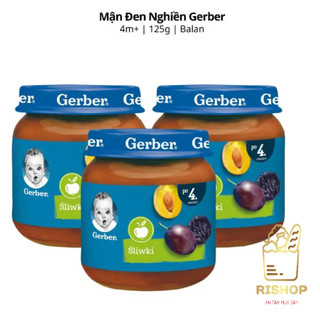 Sinh tố Mận đen nghiền Gerber chống táo bón cho bé từ 4m+