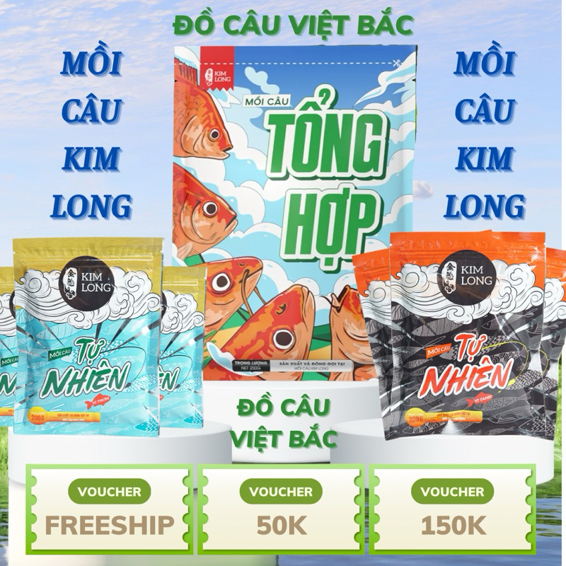 Mồi Câu Tự Nhiên Kim Long Mồi Câu Cá Tổng Hợp Vị Thơm Vị Tanh Cải Tiến Siêu Nhạy Gấp 5 Lần Đồ Câu Việt Bắc