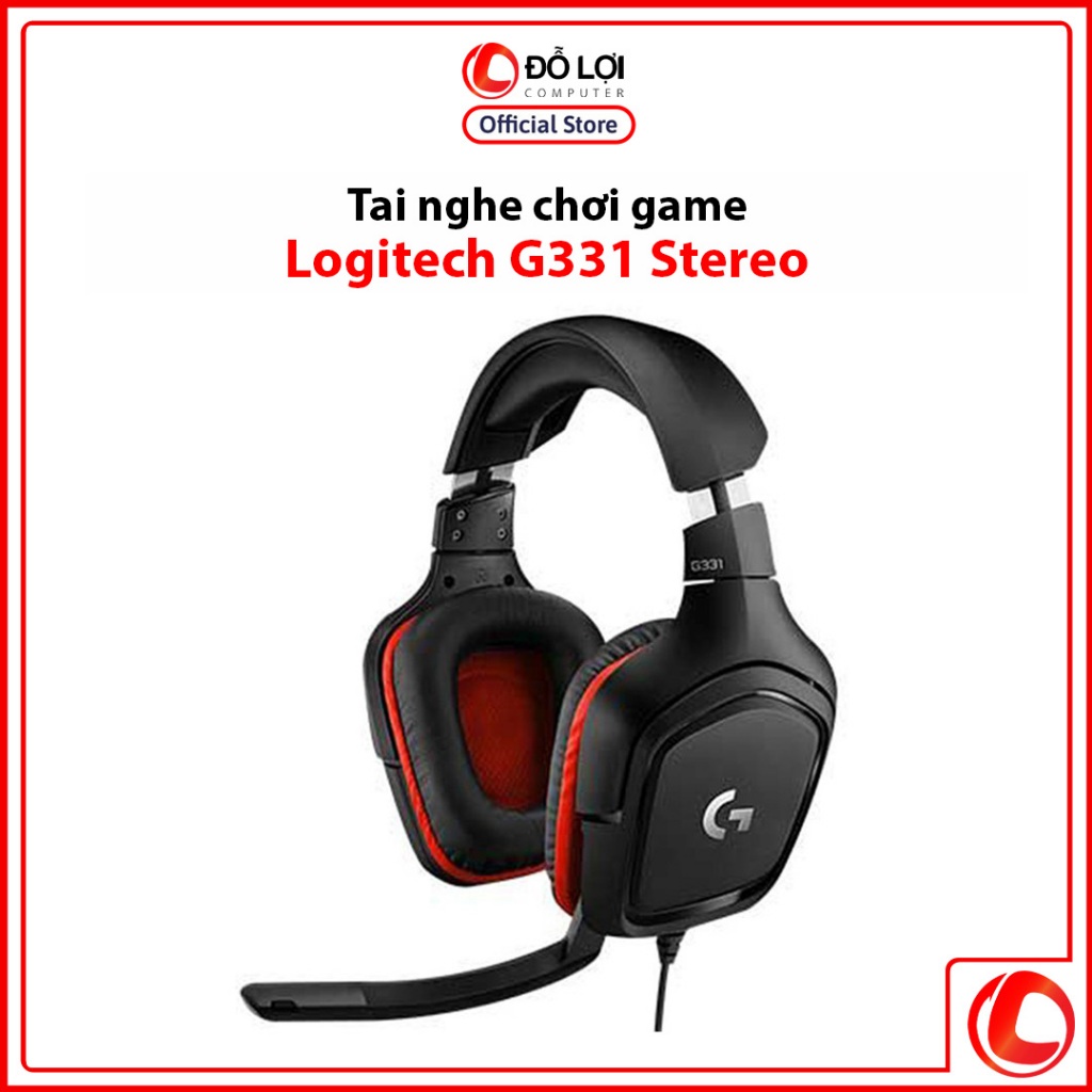 Tai nghe gaming Logitech G331 - Over-ear, màu Đen, 50mm driver