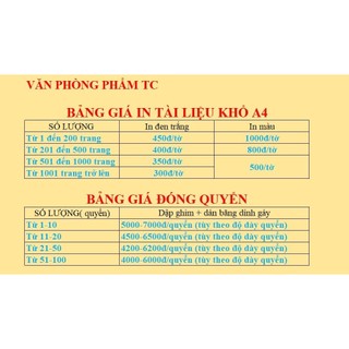 In giá rẻ, In tài liệu theo yêu cầu