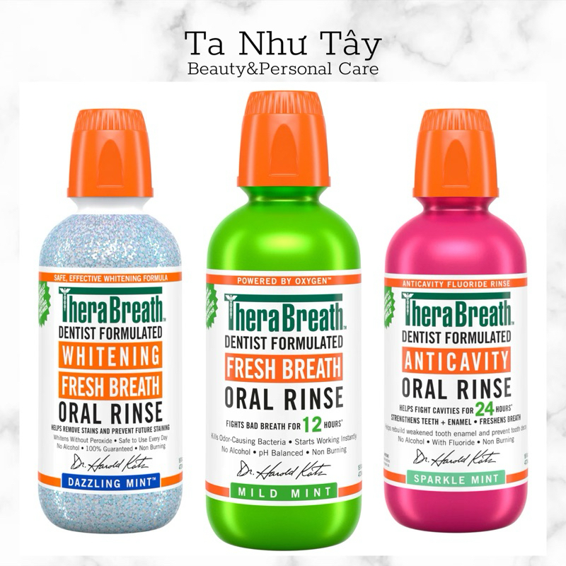 Nước Súc Miệng TheraBreath (bản Mỹ 🇺🇸)473ml