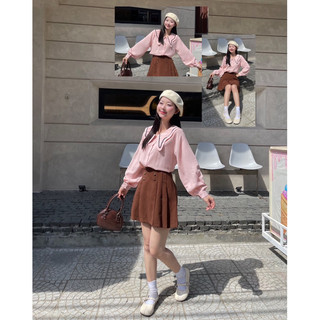 [hatdecloset] Áo sơ mi phối ren cổ tay bồng (SƠ MI NGUYỆT)