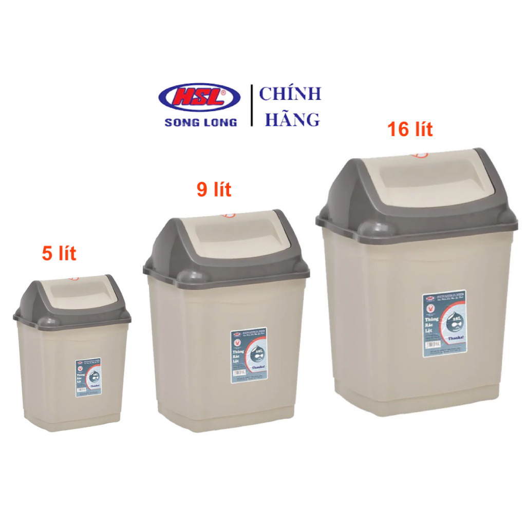 Thùng Rác Nhựa 5 lít, 9 lít, 16 lít, 28 lít, 45 lít, Thùng Rác Nhựa Dùng Cho Gia Đình, Văn Phòng