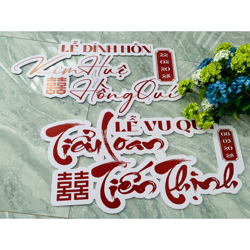 TA 59 - BẢNG TÊN CÔ DÂU CHÚ RỂ TREO CỔNG, BACKGOUND ĐÁM CƯỚI- BẢNG CHÀO KHÁCH- BẢNG TÊN CÔ DÂU CHÚ R