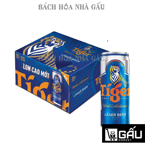 Thùng 20 Lon Bia Tiger Xanh 330ml Nồng Độ 5%
