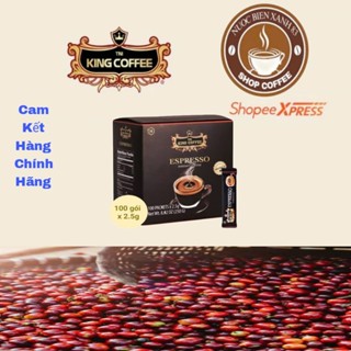   Date  -2027  Cà Phê Hoà Tan Đen Không Đường TNI King Coffee Espesso Instant Box 100 sticks * 2.5 gr 