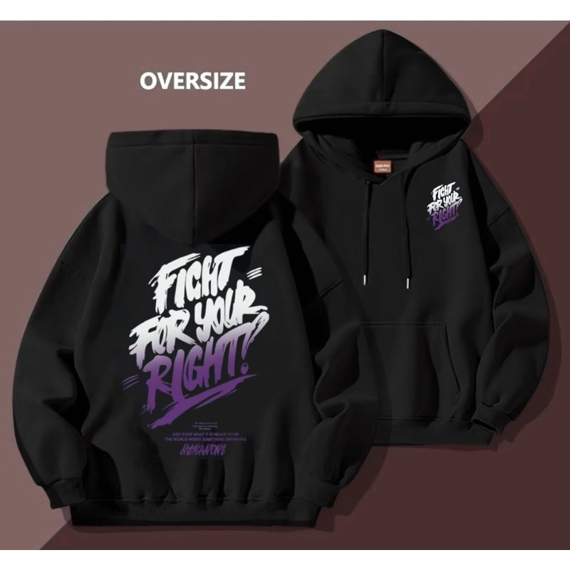 Hoodie Chui/ Áo Khoác Hoodie Zip Form Rộng Unisex Oversize Chất Nỉ Dày Đẹp Chữ Trắng Tím Size S- 4XL