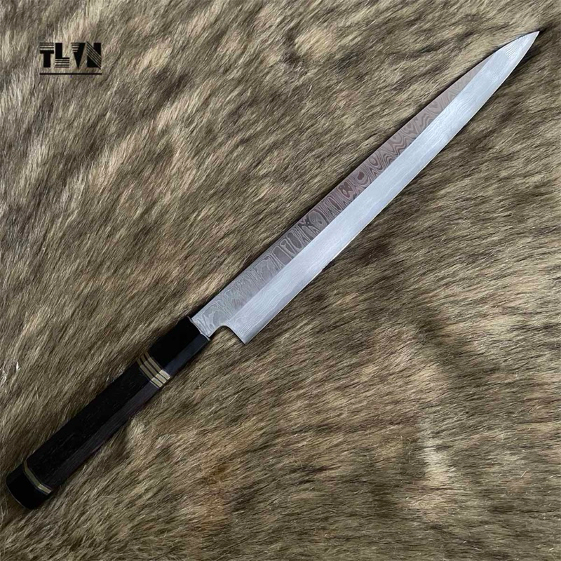 TLVN-Dao Bếp Cao Cấp dao cắt sashimi dao Yanagiba damascus thép Bohler K110