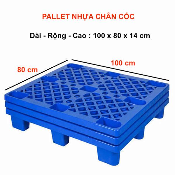 Pallet Nhựa Cốc 100x80x14cm ,  Pallet Chân Cốc, Pallet Nhựa Nguyên Sinh, Pallet Cốc Xanh, Pallet