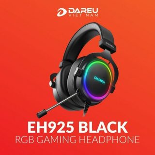 Tai nghe dareu eh925s rgb pro black / eh925 rgb black / eh925l black red - giả lập 7.1