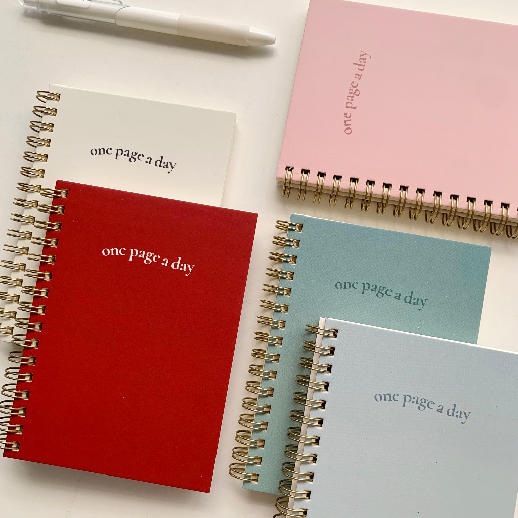 Sổ tay lò xo ruột kẻ ngang One Page a Day size nhỏ A6