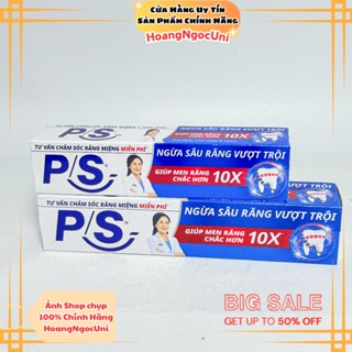  Kem đánh răng PS ngừa sâu răng vượt trội tuýp 180g và tuýp 100g chính hãng Unilever 