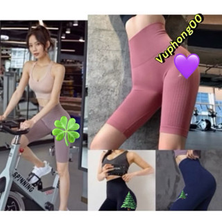 Quần tập ngố cao cấp  cạp lưng cao, co giãn 4 chiều, thoáng mát, dùng quần tập Yoga, Gym, Zumba, Aerobic k002