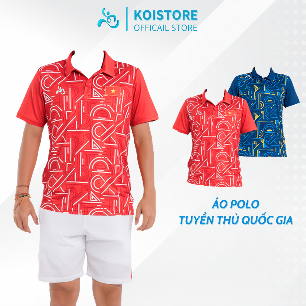 Áo Polo Di Chuyển Đội Tuyển VIỆT NAM - Co Giãn Thấm Hút Mồ Hôi, Áo Polo Năng Động (Koi Store)