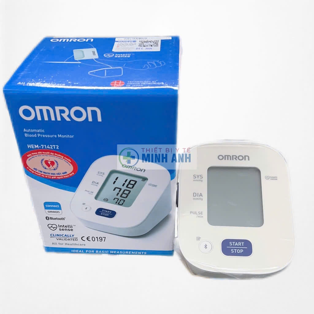 [ CHÍNH HÃNG ] máy đo huyết áp điện tử bắp tay omron HEM-7142T2