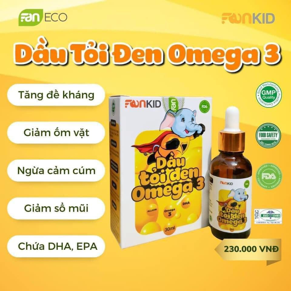 Dầu tỏi đen Omega3 30ml -faneco [cam kết chính hãng]
