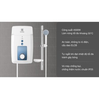  Máy nước nóng trực tiếp Electrolux 4500W EWE451GX-DWB   HÀNG XÃ KHO GIÁ RẺ BẢO HÀNH CHÍNH HÃNG   