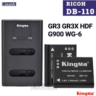 Ricoh DB-110 DB110 | Pin và Dock sạc máy ảnh Ricoh GR3 GR3x HDF G900 WG6 GR iii hãng Kingma db110 db-110 db 110