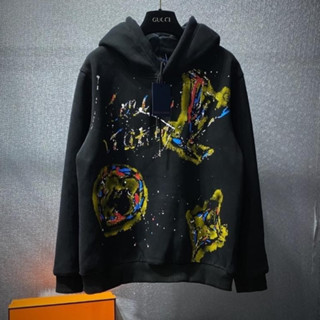 Áo Khoác Hoodie LV Áo Hoodie Nam Nữ Lv Loang  Nâu Họa tiết đơn Giản. Unisex boy phố siêu hot - Áo Nỉ Nam Nữ