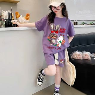 Set bộ baby three cho bé gái, bộ quần áo bé gái mùa hè chất vải cotton mềm mịn thoáng mát cho bé mặc nhà, đi chơi