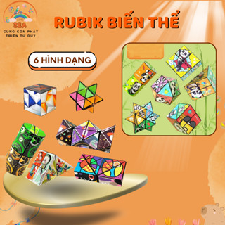  Rubik biến thể nhiều hình dáng. Rubik 3D toán học rubic panda đơn giản cho bé tập chơi 
