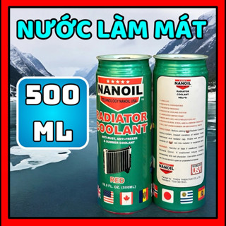 Nước làm mát động cơ ô tô, xe máy NANOIL USA (500mL) Xanh/Đỏ, dung dịch làm mát, nước mát
