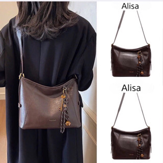 [Kèm móc] Túi da trơn mềm đeo vai tui đeo chéo tuixachalisa phong cách cá tính 9030
