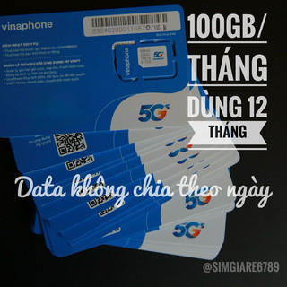 [Miễn phí 12 tháng] Sim 4G Vinaphone GÓI CƯỚC TD49 100Gb/tháng