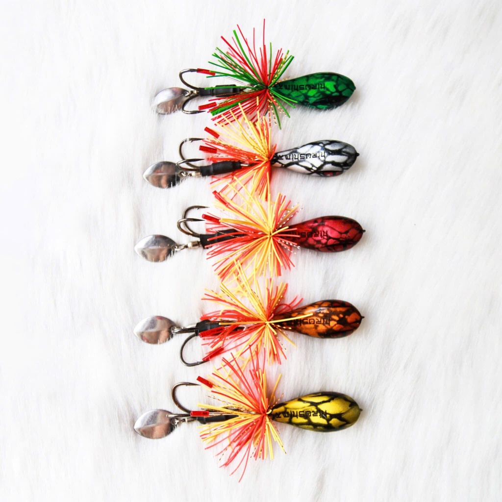 [Mồi lure nhái lắc] Nhái  thái câu cá lóc Hirushima Jumpfrog Sneak Head Spoon