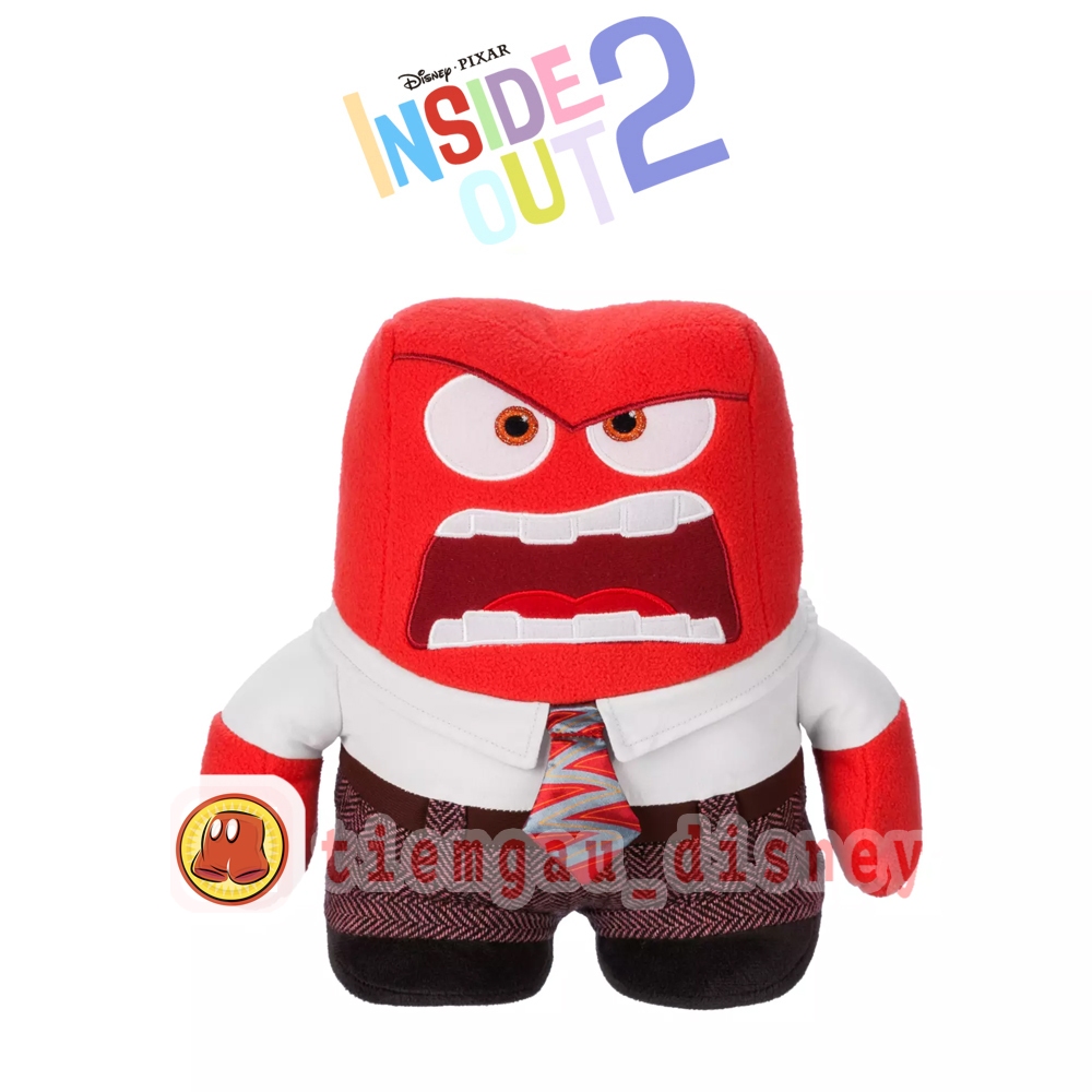 Gấu bông INSIDE OUT 2 Cảm Xúc Giận Dữ (Anger) - Chính hãng Disney