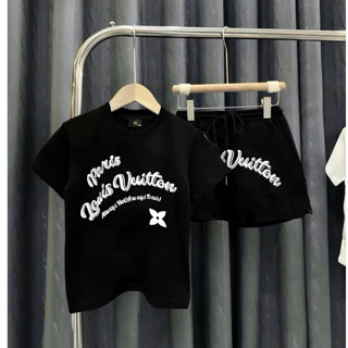 Set bộ quần áo cộc tay LVv Paris cho bé trai bé gai mùa hè chất cotton co giãn thoáng mát COOKY KIDS