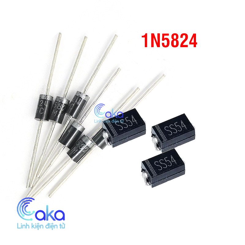 Gói 5 Diode Schottky 1N5824 5A 40V - Diode Chỉnh Lưu Sụt Áp Thấp