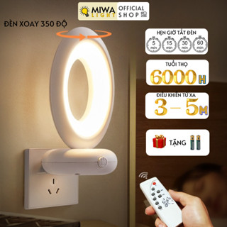 Đèn Ngủ Cho Bé Điều Khiển Từ Xa Cắm Ổ Điện Treo Tường Tiết Kiệm Điện Ánh Sáng Vàng