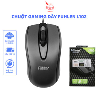 Chuột Dây Fuhlen L102 Chính Hãng 1000 DPI Optical USB (Đen), BH 12T, Siêu Bền, Chuột Văn Phòng, Laptop, PC