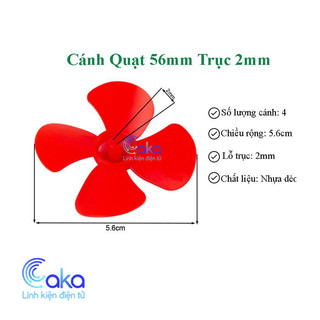 Cánh quạt mini 4 Cánh phi 2 56mm