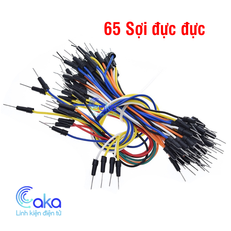 Bộ 65 sợi Dây Cắm Breadboard Đực Đực Nhiều Kích Cỡ 65 Sợi