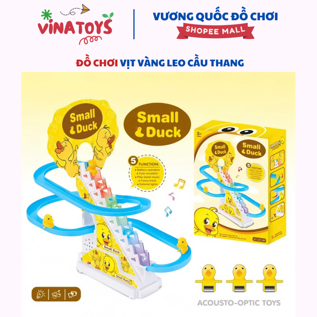 Đồ Chơi Cầu Trượt Vịt Leo Cầu Thang Cho Bé VINATOYS, Có Âm Thanh Nhạc Vui Nhộn, Kích Thích Tư Duy Nhựa An Toàn (Mẫu Mới)