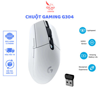 Chuột Không Dây Logitech G304 trắng OEM Aphavin, LIGHTSPEED WIRELESS GAMING, Hàng Nhập Khẩu, BH 12T, Tặng Pin