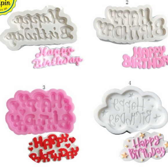Tổng hợp khuôn silicon chữ Happy birth day