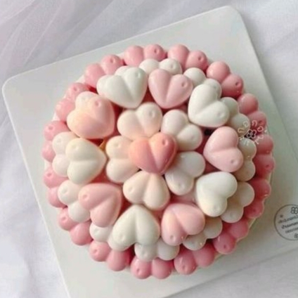 Khuôn silicon vỉ 15 tim làm thạch rau câu, socola trang trí bánh