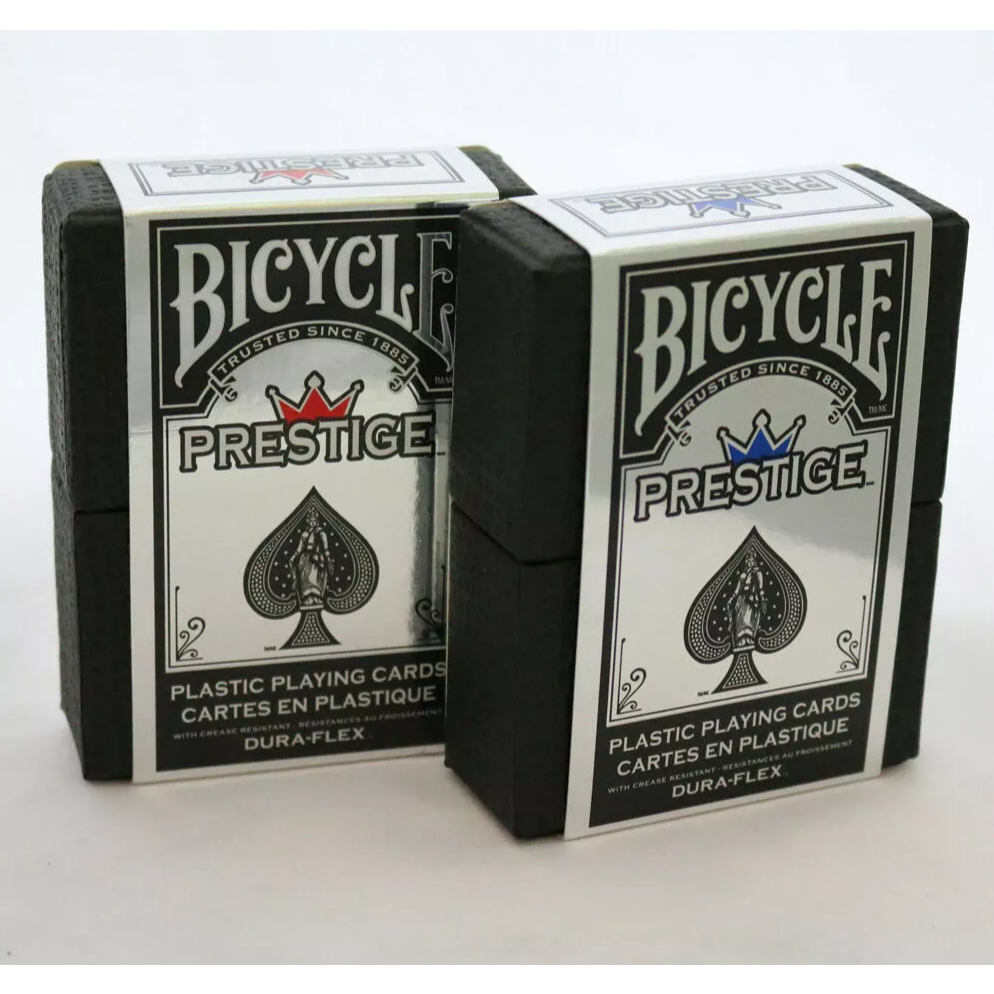 Bộ bài tây Bicycle Prestige Rider Back Plastic Playing Cards  , Hàng Mỹ , made in USA , bài nhựa chơ