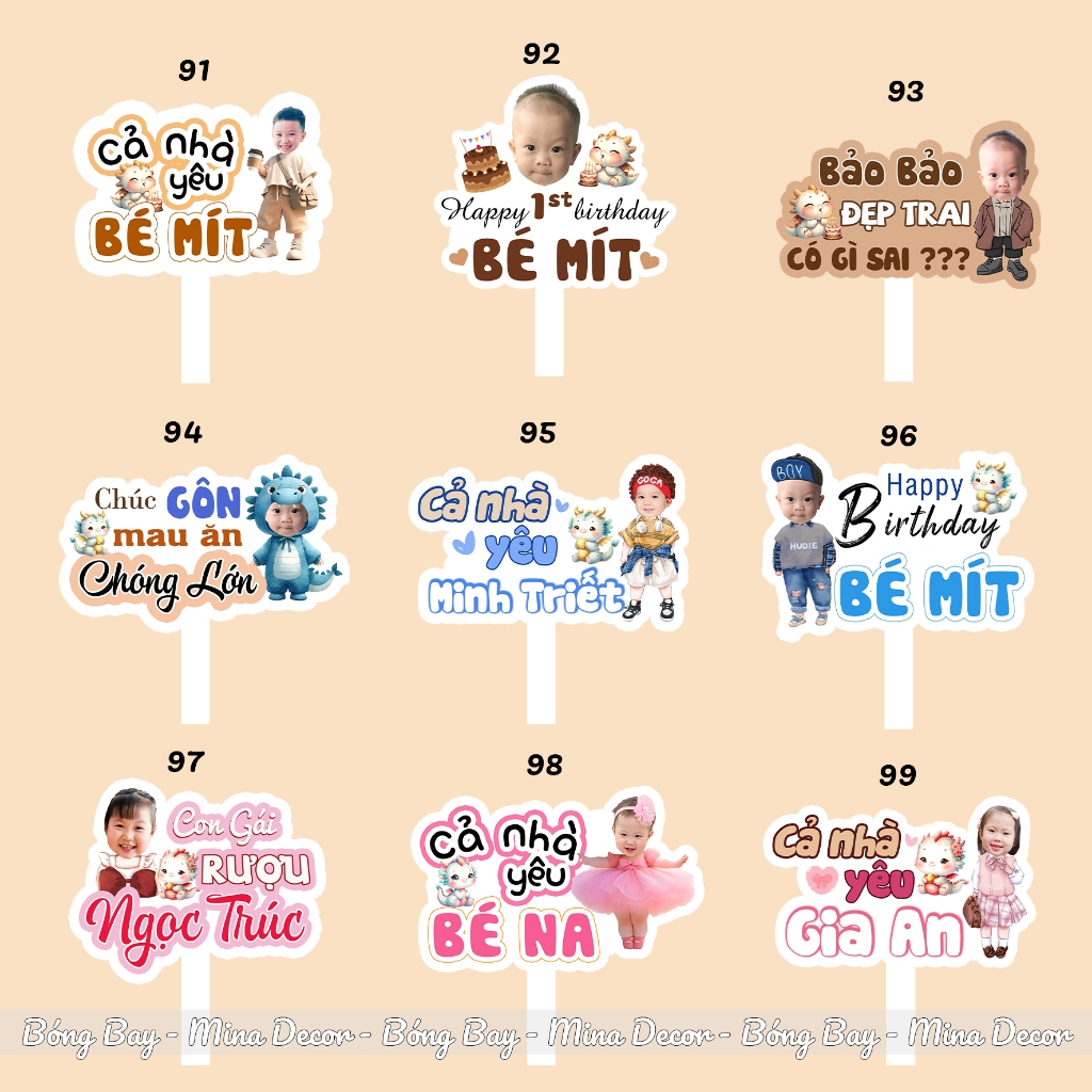 Hastag sinh nhật cho bé yêu trang trí sinh nhật