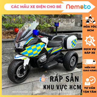  Xe Máy Điện Cảnh Sát Mini Cho Bé Yêu - Xe Điện Trẻ Em 608 - Giao Hỏa Tốc HCM 
