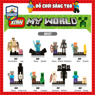 Xếp hình Minifigure nhân vật trò chơi My World Minecraft - Đồ Chơi Lắp Ghép Sáng Tạo - XINH X0127