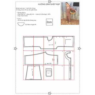 Rập giấy A0 mã B36 - bộ bà ba bé trai mã