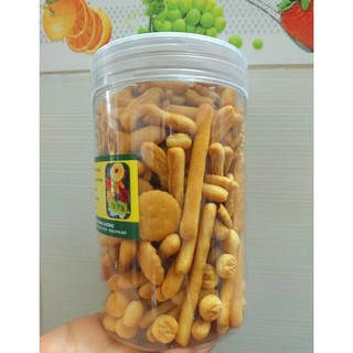  Bánh Quy Mặn Liên Hưng Mix 4 loại Hộp 200g: Quy Đũa Quy Hạt Ngọc Quy Tròn Quy hình Con Cá _Food Snack Ăn Vặt 