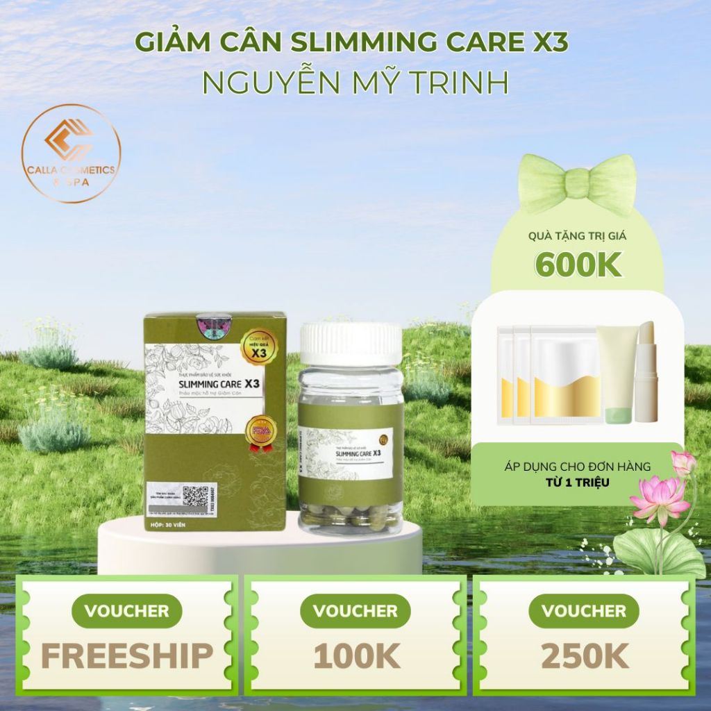 [ SLIMMING CARE ] VIÊN UỐNG THẢO MỘC SLIM X3 GIẢM CÂN TẶNG DETOX RAU CỦ