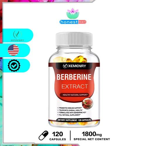 Hỗ trợ miễn dịch cho chức năng tim mạch XEMENRY Berberine 120 viên