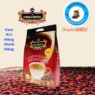 Bịch 88 gói king coffee cà phê hòa tan 3in1 gói 16gr