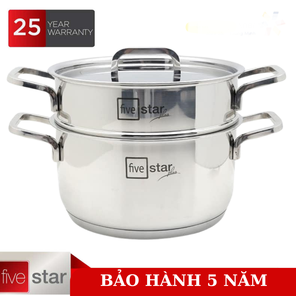 Bộ nồi xửng 3 đáy Inox 304 Fivestar plus 20 CM inox 304 chính hãng FIVESTAR